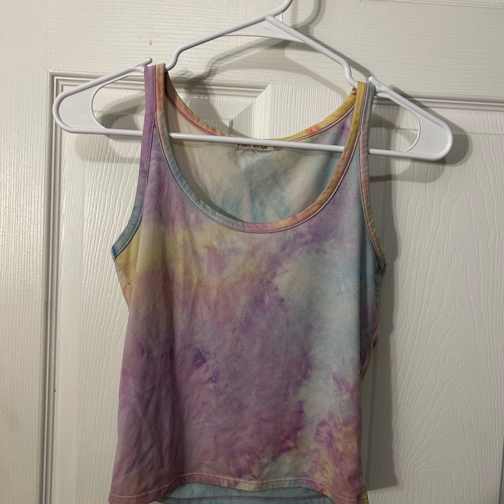 Tie-Dye Summer Cropped Tank Top